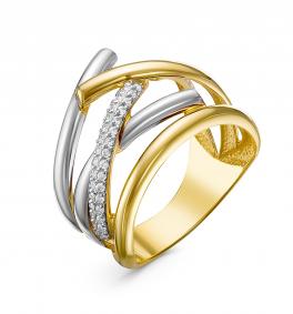 Кольцо из лимонного серебра КЮЗ Del'ta Dс118248пзж с фианитом Dс118248пзж фото