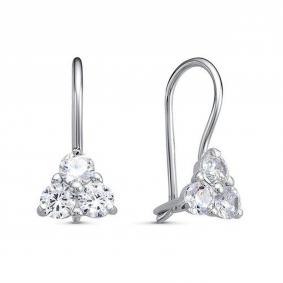 Серебряные серьги КЮЗ Del'ta Dс1202630 с фианитом Dс1202630 фото
