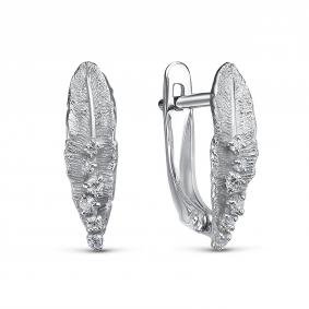 Серебряные серьги КЮЗ Del'ta Dс1203244 с фианитом Dс1203244 фото