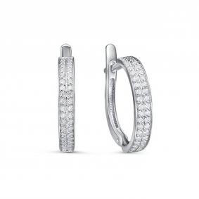 Серебряные серьги КЮЗ Del'ta Dс1204244 с фианитом Dс1204244 фото