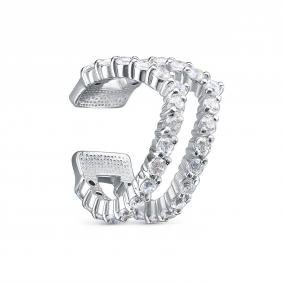Одиночная серьга из серебра КЮЗ Del'ta с фианитом Dс1205425 Dс1205425 фото