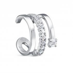 Одиночная серьга из серебра КЮЗ Del'ta с фианитом Dс1205426 Dс1205426 фото