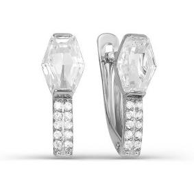 Серьги из белого золота КЮЗ Del'ta Dс123336 Dс123336 фото