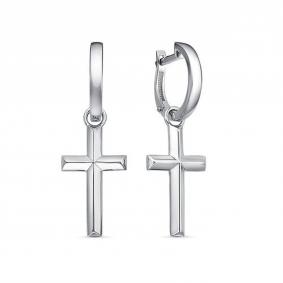 Серебряные серьги-трансформеры Кресты КЮЗ Del'ta Dс2202616 Dс2202616 фото