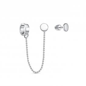 Серебряные серьги-трансформеры КЮЗ Del'ta Dс2203092 Dс2203092 фото