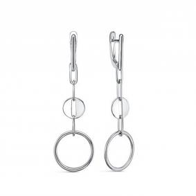 Серебряные серьги КЮЗ Del'ta Dс2203690ш Dс2203690ш фото