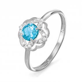 Серебряное кольцо КЮЗ Del'ta Dс312698 с фианитом Dс312698 фото