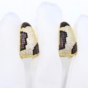 Серьги из лимонного серебра ВЕРОНА Ec00642z с цирконием Ec00642z фото