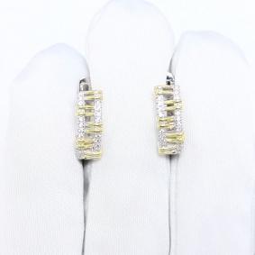 Серьги из золочёного серебра ВЕРОНА Ec05816z с цирконием Ec05816z фото