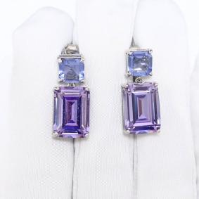 Серебряные серьги ВЕРОНА Ec05850rфс с цирконием Ec05850rфс фото