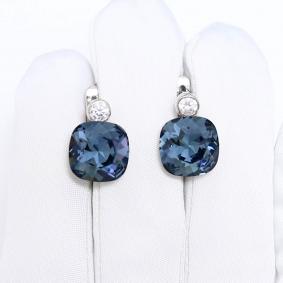 Серебряные серьги ВЕРОНА Eq05003r с кварцем и цирконием Eq05003r фото