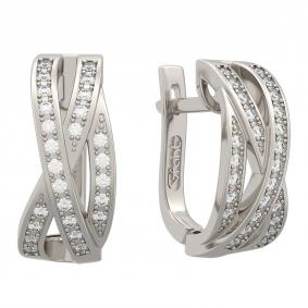 Серьги из белого золота Grant GR5601164 с бриллиантом GR5601164 фото