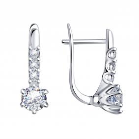 Серьги из белого золота Grant GR5601938 с бриллиантом GR5601938 фото