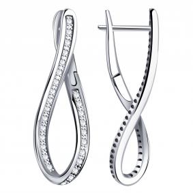 Серьги из белого золота Grant GR5601966 с бриллиантом GR5601966 фото