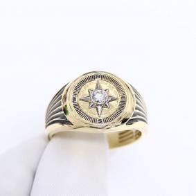 Кольцо из лимонного золота Grant GR9201149 с бриллиантом GR9201149 фото