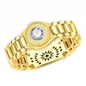 Кольцо из лимонного золота Grant GR9201799 с бриллиантом GR9201799 фото