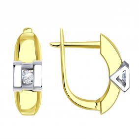 Серьги из лимонного золота Grant GR9601260 с бриллиантом GR9601260 фото