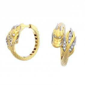 Серьги из лимонного золота Символ года Дракон Grant с бриллиантом GR9601919 GR9601919 фото