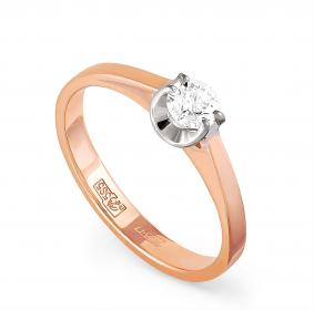 Золотое кольцо KABAROVSKY K1-0048-1000 с бриллиантом K1-0048-1000 фото