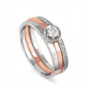 Золотое кольцо KABAROVSKY K1-0134-1000 с бриллиантом K1-0134-1000 фото