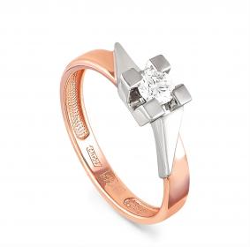 Золотое кольцо KABAROVSKY K1-0282-1000 с бриллиантом K1-0282-1000 фото