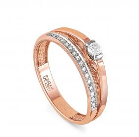 Золотое кольцо KABAROVSKY K1-0325-1000 с бриллиантом K1-0325-1000 фото