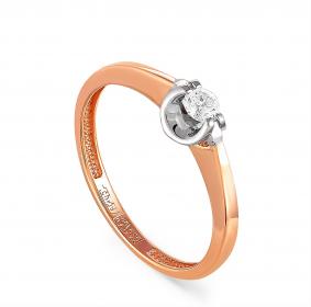 Золотое кольцо KABAROVSKY K1-0328-1000 с бриллиантом K1-0328-1000 фото