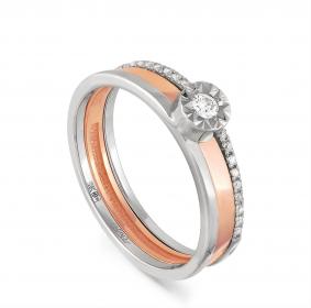 Золотое кольцо KABAROVSKY K1-0331-1000 с бриллиантом K1-0331-1000 фото