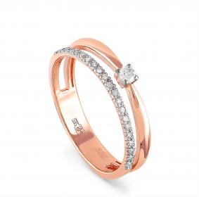 Золотое кольцо KABAROVSKY K1-0340-1000 с бриллиантом K1-0340-1000 фото