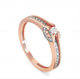 Золотое кольцо KABAROVSKY K1-0344-1000 с бриллиантом K1-0344-1000 фото