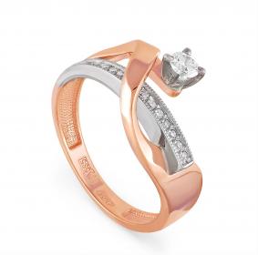 Золотое кольцо KABAROVSKY K1-0345-1000 с бриллиантом K1-0345-1000 фото
