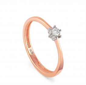 Золотое кольцо KABAROVSKY K1-0350-1000 с бриллиантом K1-0350-1000 фото