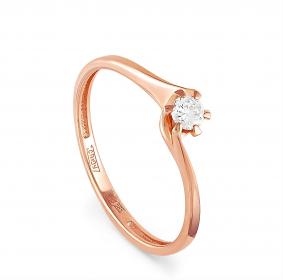 Золотое кольцо KABAROVSKY K1-0353-1000 с бриллиантом K1-0353-1000 фото