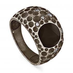 Кольцо из черненого серебра KABAROVSKY K1-040-7902 с фианитом K1-040-7902 фото