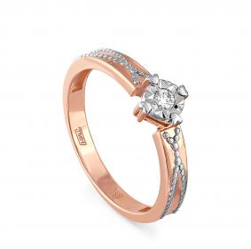 Золотое кольцо KABAROVSKY K1-0446-1000 с бриллиантом K1-0446-1000 фото