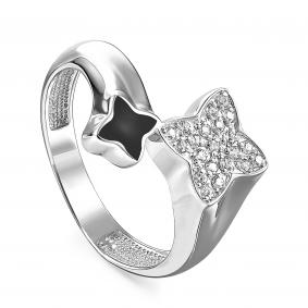 Серебряное кольцо KABAROVSKY K1-049-7902 с фианитом и эмалью K1-049-7902 фото