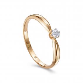 Золотое кольцо KABAROVSKY K1-0583-1000 с бриллиантом K1-0583-1000 фото