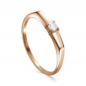 Золотое кольцо KABAROVSKY K1-0610-1000 с бриллиантом K1-0610-1000 фото
