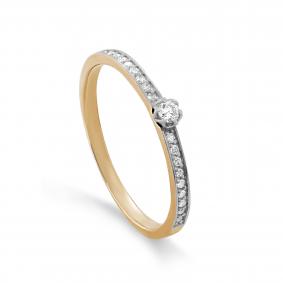 Золотое кольцо KABAROVSKY K1-0613-1000 с бриллиантом K1-0613-1000 фото