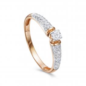 Золотое кольцо KABAROVSKY K1-0630-1000 с бриллиантом K1-0630-1000 фото