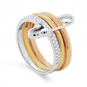 Кольцо из золочёного серебра KABAROVSKY K1-064-7901 с фианитом K1-064-7901 фото