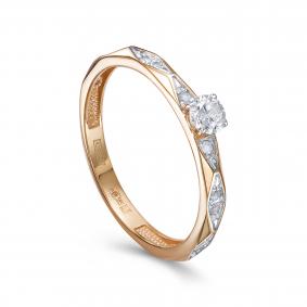 Золотое кольцо KABAROVSKY K1-0688-1000 с бриллиантом K1-0688-1000 фото