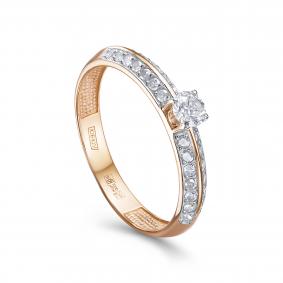 Золотое кольцо KABAROVSKY K1-0690-1000 с бриллиантом K1-0690-1000 фото