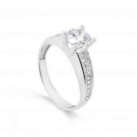 Серебряное кольцо KABAROVSKY K1-080-7900 с фианитом K1-080-7900 фото