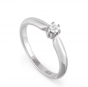 Кольцо из белого золота KABAROVSKY K1-1009-1000 с бриллиантом K1-1009-1000 фото