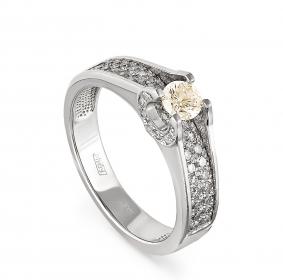 Кольцо из белого золота KABAROVSKY K1-1129-9200 с бриллиантом K1-1129-9200 фото