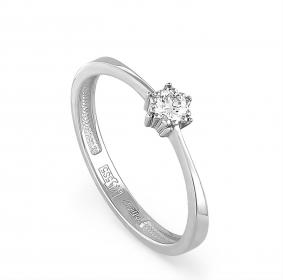 Кольцо из белого золота KABAROVSKY K1-1306-1000 с бриллиантом K1-1306-1000 фото