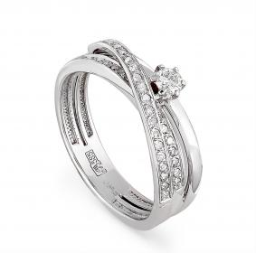 Кольцо из белого золота KABAROVSKY K1-1307-1000 с бриллиантом K1-1307-1000 фото