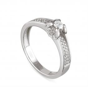 Помолвочное кольцо из белого золота KABAROVSKY с бриллиантом K1-1308-1000 K1-1308-1000 фото