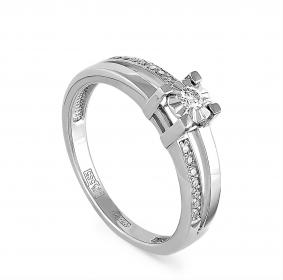 Кольцо из белого золота KABAROVSKY K1-1316-1000 с бриллиантом K1-1316-1000 фото
